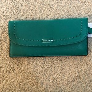 NWT Jade Coach Leather Wallet